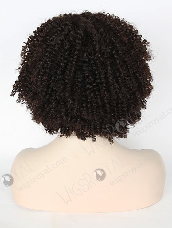In Stock Brazilian Virgin Hair 16" tight spiral curl Natural Color Silk Top Glueless Wig GL-04049-5814