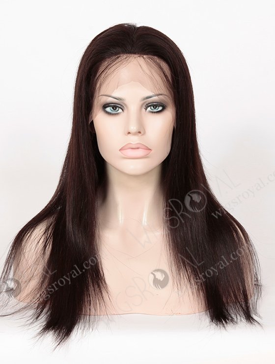 In Stock Brazilian Virgin Hair 16" Straight Natural Color Full Lace Wig FLW-04018