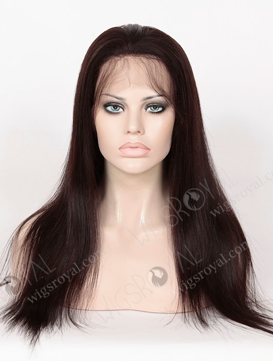In Stock Brazilian Virgin Hair 18" Straight Natural Color Full Lace Wig FLW-04042