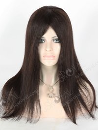 In Stock Brazilian Virgin Hair 16" Straight Natural Color Silk Top Glueless Wig GL-04069