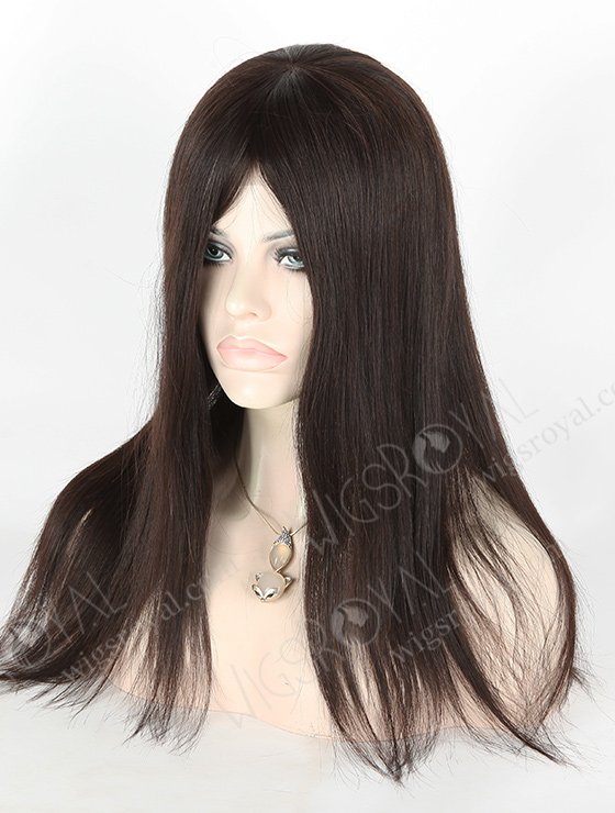 In Stock Brazilian Virgin Hair 16" Straight Natural Color Silk Top Glueless Wig GL-04069-5820