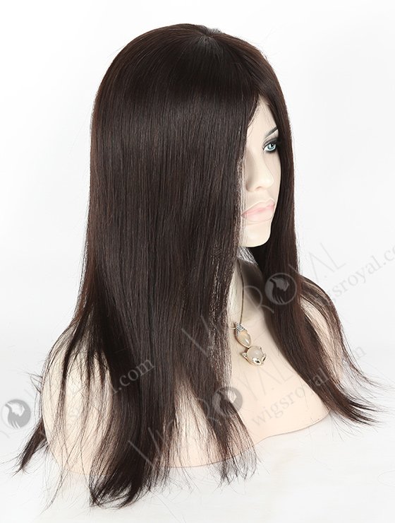 In Stock Brazilian Virgin Hair 16" Straight Natural Color Silk Top Glueless Wig GL-04069-5824