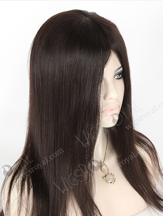 In Stock Brazilian Virgin Hair 16" Straight Natural Color Silk Top Glueless Wig GL-04069-5822