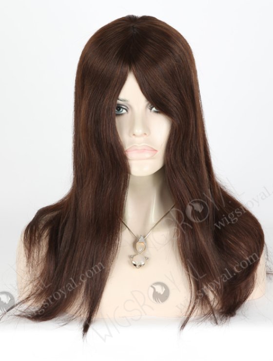 In Stock European Virgin Hair 16" Straight 2/3# Evenly Blended Silk Top Glueless Wig GL-08037-6000