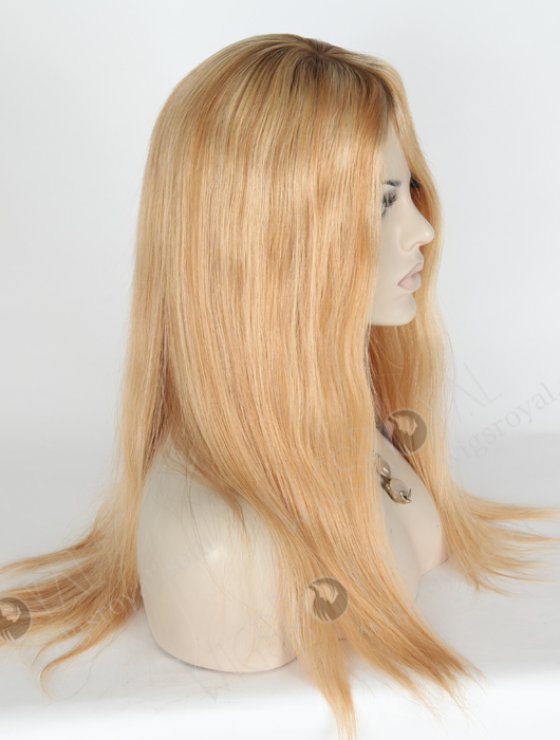 In Stock Chinese Virgin Hair 18" Straight T9/18# with T9/22# Highlights Silk Top Glueless Wig GL-07021-5992