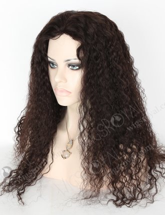 In Stock Brazilian Virgin Hair 22" Spanish Wave Natural Color Full Lace Glueless Wig GL-04047