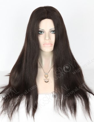 In Stock Brazilian Virgin Hair 20" Straight Natural Color Silk Top Glueless Wig GL-04038
