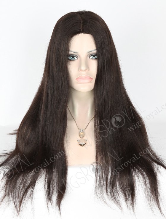 In Stock Brazilian Virgin Hair 20" Straight Natural Color Silk Top Glueless Wig GL-04038-5852