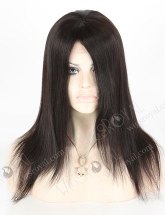 In Stock Indian Remy Hair 14" Straight 1b# Color Silk Top Glueless Wig GL-01036
