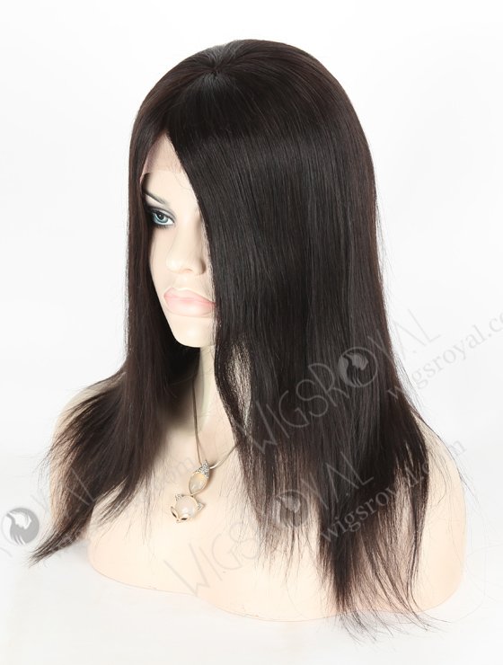 In Stock Indian Remy Hair 14" Straight 1b# Color Silk Top Glueless Wig GL-01036-6484