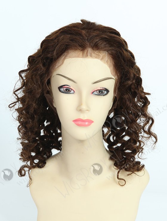 In Stock Brazilian Virgin Hair 16" Big Spiral Curl 4# with 2# Highlights Color Full Lace Wig FLW-04126