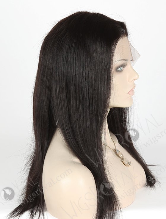 In Stock Brazilian Virgin Hair 16" Straight 1b# Color Full Lace Wig FLW-04177-6256