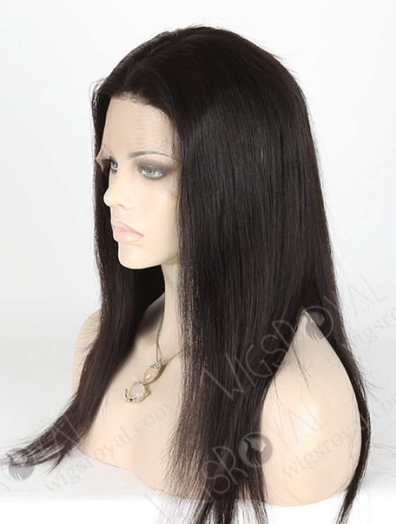 In Stock Brazilian Virgin Hair 16" Straight 1b# Color Full Lace Wig FLW-04177-6258