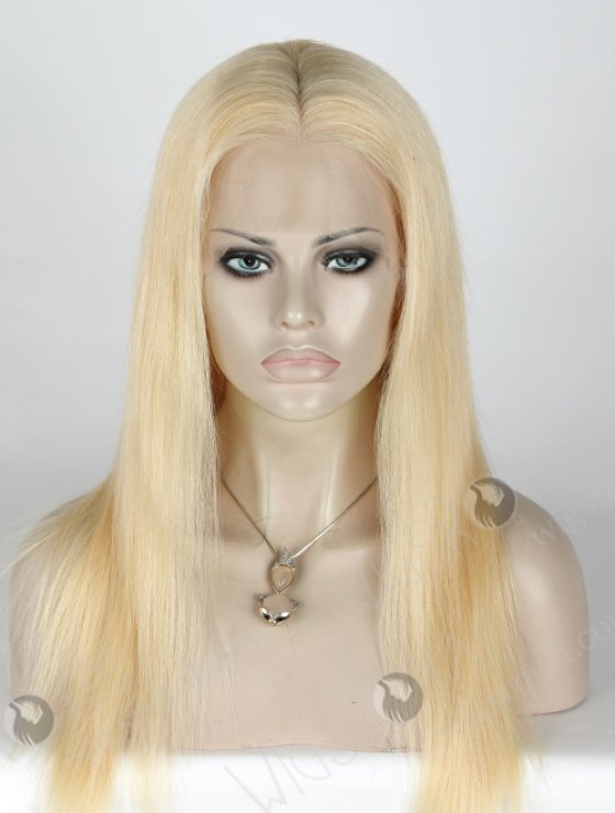 In Stock Indian Remy Hair 18" Straight 613# Color Full Lace Wig FLW-01827-6406