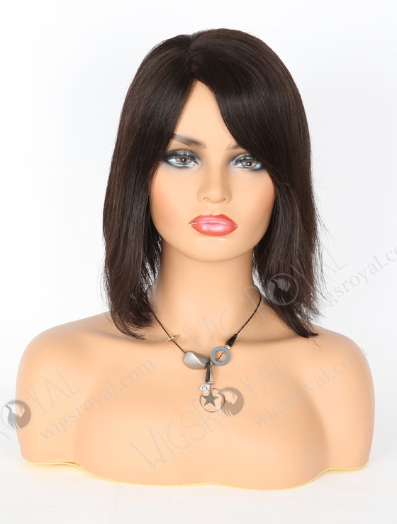 In Stock Brazilian Virgin Hair 12" Straight(Bob Style) Natural Color Full Lace Glueless Wig GL-04060