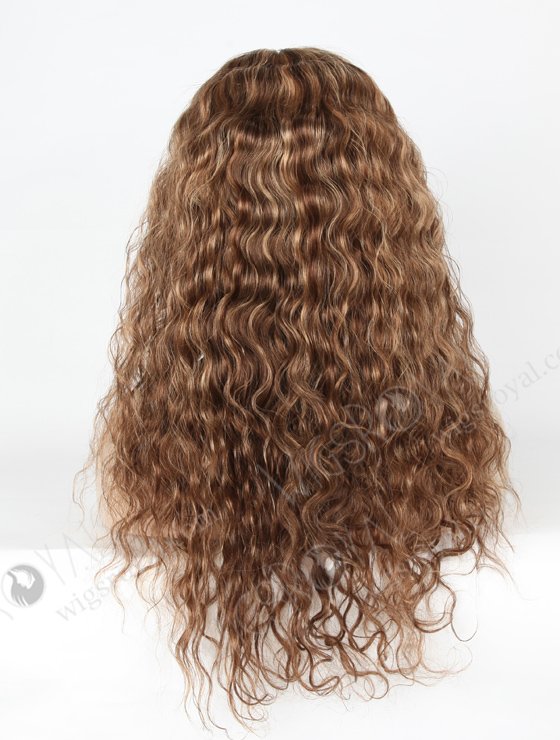 In Stock Brazilian Virgin Hair 20" Natural Curly 3/9# Evenly Blended with 16# Highlights Silk Top Glueless Wig GL-04023-6527