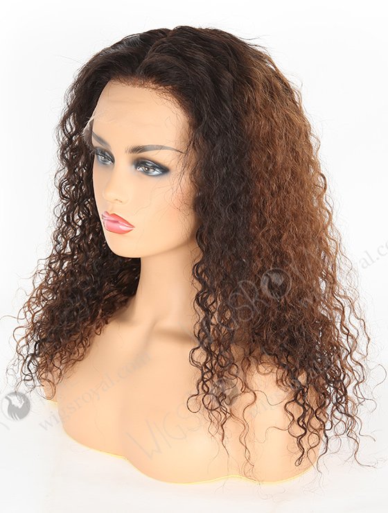 In Stock Brazilian Virgin Hair 18" Water Wave T-Natural Color/6# Full Lace Wig FLW-04239-6298