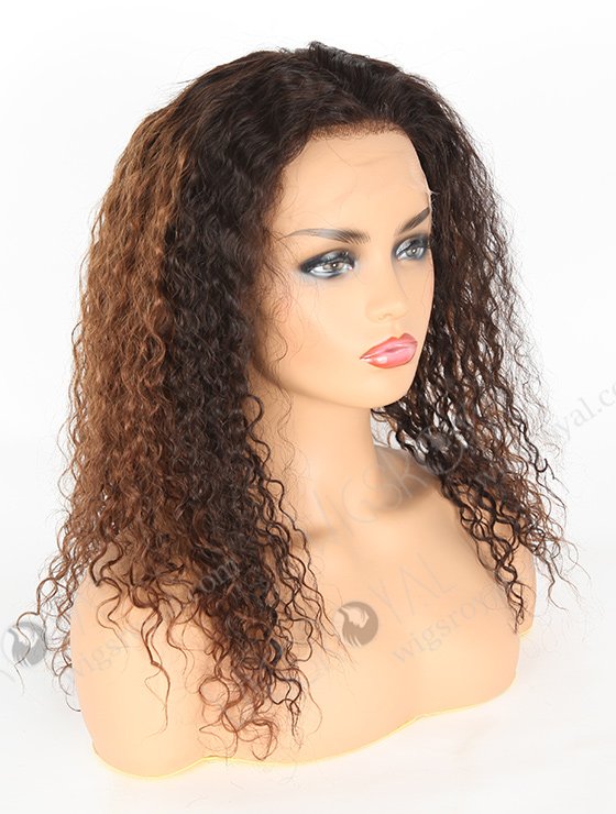 In Stock Brazilian Virgin Hair 18" Water Wave T-Natural Color/6# Full Lace Wig FLW-04239-6299