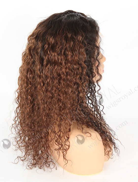 In Stock Brazilian Virgin Hair 18" Water Wave T-Natural Color/6# Full Lace Wig FLW-04239-6300