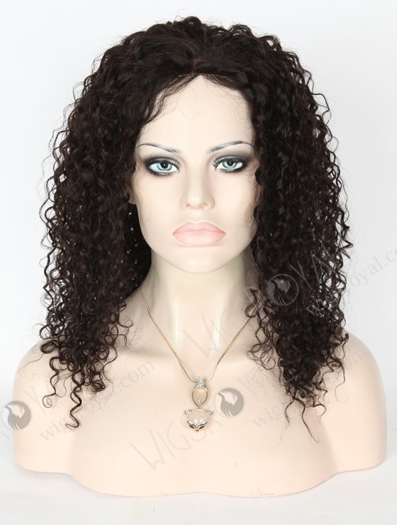 In Stock Chinese Virgin Hair 16" Tight Curl 10mm Natural Color Full Lace Glueless Wig GL-07016-6605