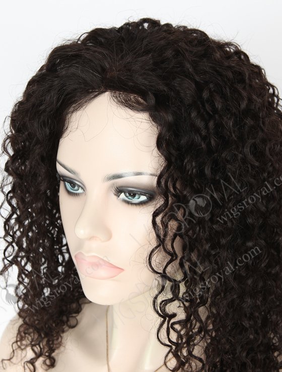 In Stock Chinese Virgin Hair 16" Tight Curl 10mm Natural Color Full Lace Glueless Wig GL-07016-6607
