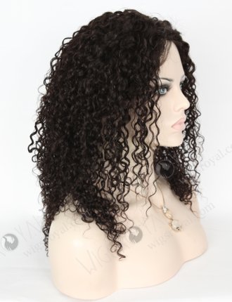 In Stock Chinese Virgin Hair 16" Tight Curl 10mm Natural Color Full Lace Glueless Wig GL-07016