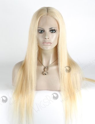 In Stock Indian Remy Hair 22" Straight 613# Color Full Lace Wig FLW-01853