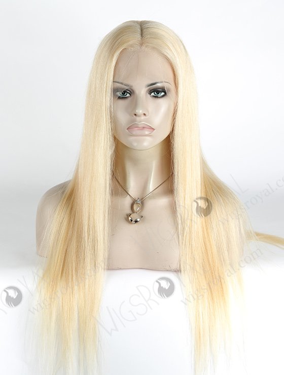 In Stock Indian Remy Hair 22" Straight 613# Color Full Lace Wig FLW-01853-6425