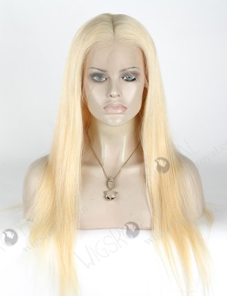 In Stock Indian Remy Hair 20" Straight 613# Color Full Lace Wig FLW-01842
