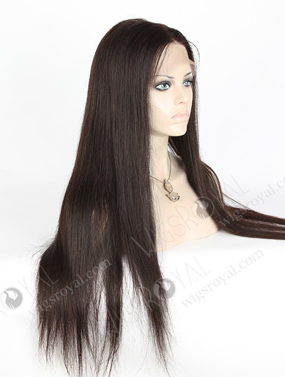 In Stock Brazilian Virgin Hair 24" Straight Natural Color Full Lace Wig FLW-04212-6246