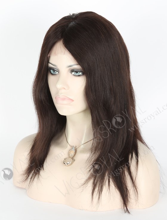 In Stock Indian Remy Hair 12" Straight Natural Color Glueless Silk Top Wig GL-01035-6475