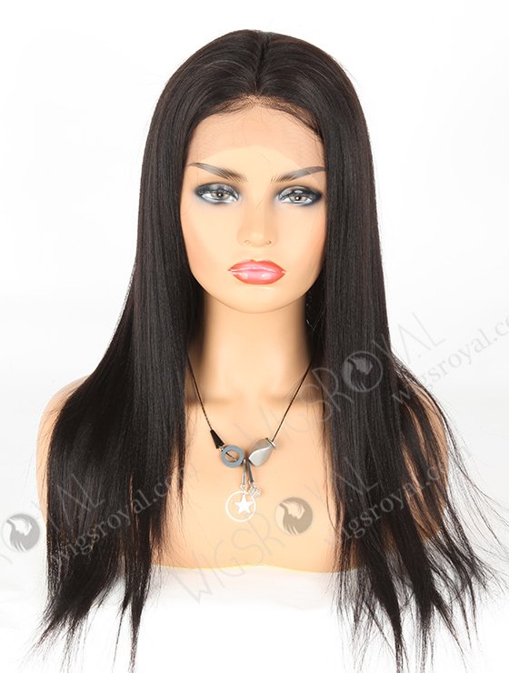 In Stock Brazilian Virgin Hair 20" Light Yaki Color 1b# Full Lace Wig FLW-04244-6283