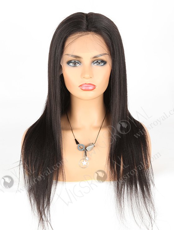 In Stock Brazilian Virgin Hair 20" Yaki Color 1b# Full Lace Wig FLW-04243-6271