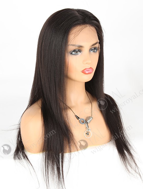 In Stock Brazilian Virgin Hair 20" Yaki Color 1b# Full Lace Wig FLW-04243-6276