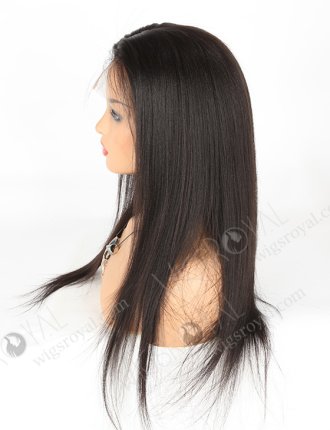Best Human Hair Full Lace Wigs for Black Females 20 Inch 1B# Yaki Straight FLW-04243