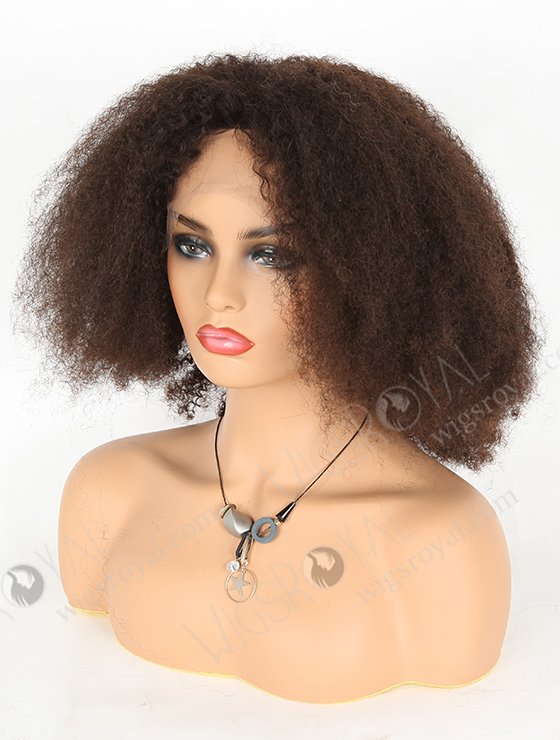 In Stock Chinese Virgin Hair 14" Afro Curl Natural Color Full Lace Wig FLW-07332-6370