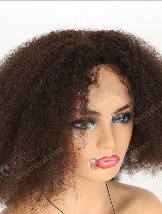 In Stock Chinese Virgin Hair 14" Afro Curl Natural Color Full Lace Wig FLW-07332-6374