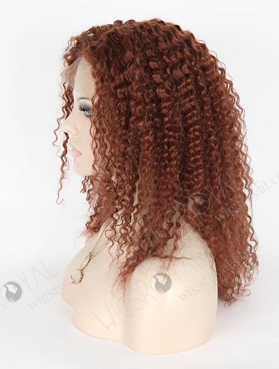 In Stock Chinese Virgin Hair 16" Kinky Curl 33# Color Full Lace Wig FLW-07333-6383