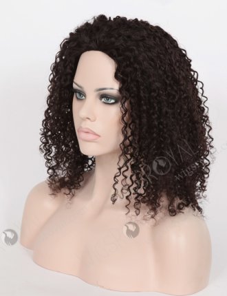 In Stock Brazilian Virgin Hair 18" Tight Curl 10mm Natural Color Full Lace Glueless Wig GL-04042
