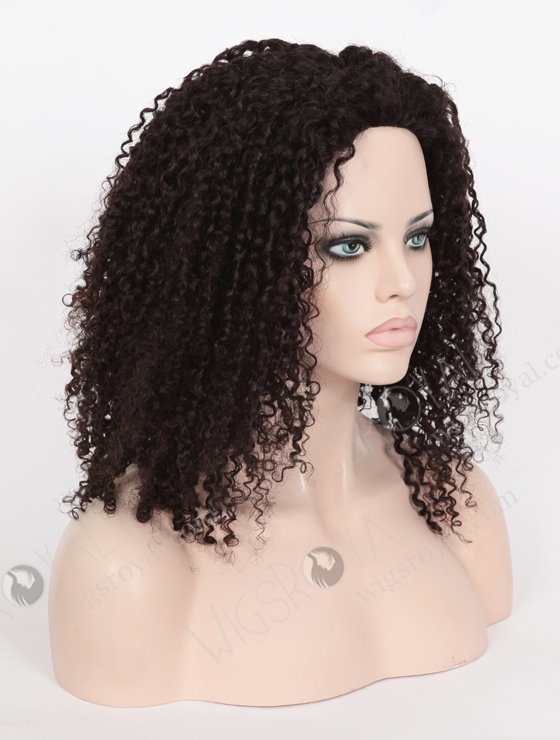 In Stock Brazilian Virgin Hair 18" Tight Curl 8mm Natural Color Full Lace Glueless Wig GL-04043-6567