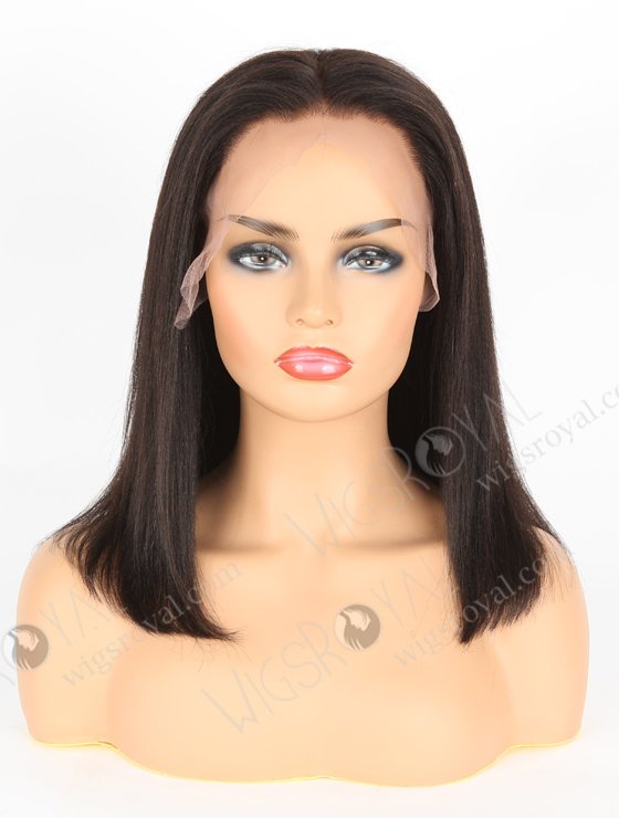 In Stock Indian Remy Hair 14" YK+KS+BOB Natural Color Lace Front Wig MLF-01012-6782