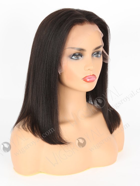 In Stock Indian Remy Hair 14" YK+KS+BOB Natural Color Lace Front Wig MLF-01012-6785