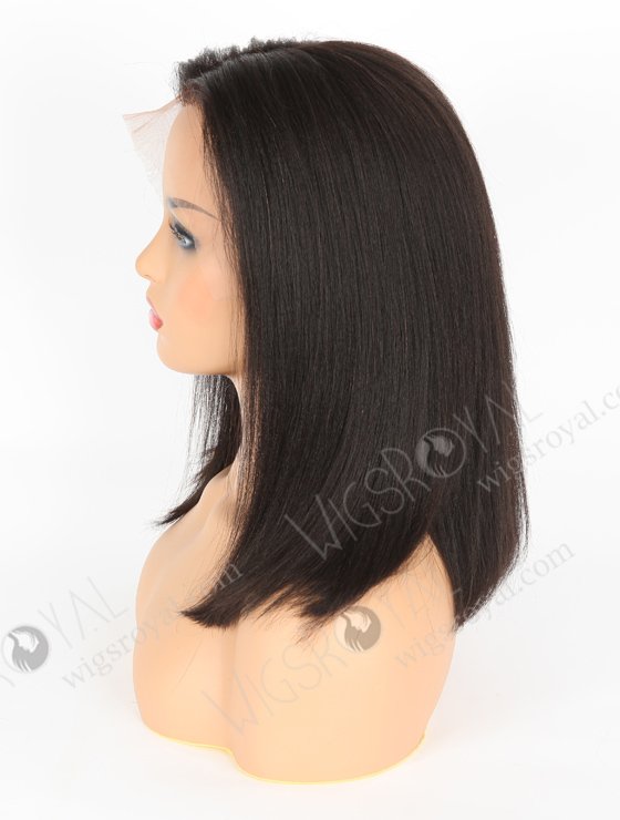 In Stock Indian Remy Hair 14" YK+KS+BOB Natural Color Lace Front Wig MLF-01012-6784