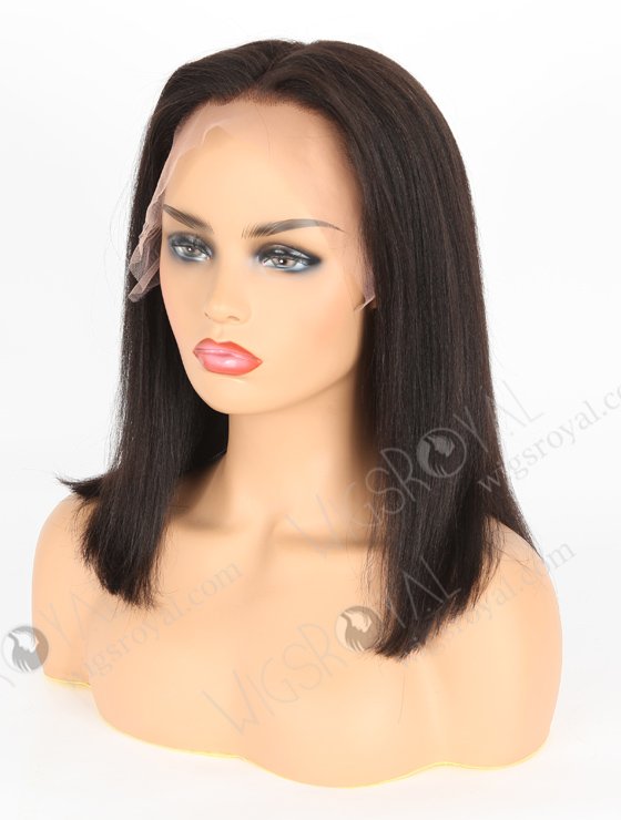 In Stock Indian Remy Hair 14" YK+KS+BOB Natural Color Lace Front Wig MLF-01012-6788