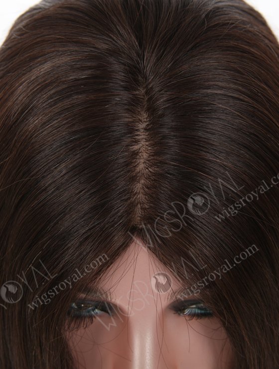In Stock European Virgin Hair 14" Natural Straight Natural Color Silk Top Glueless Wig GL-08025-6741