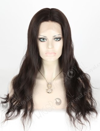 In Stock Indian Remy Hair 20" Natural Straight Natural Color Silk Top Full Lace Wig STW-054