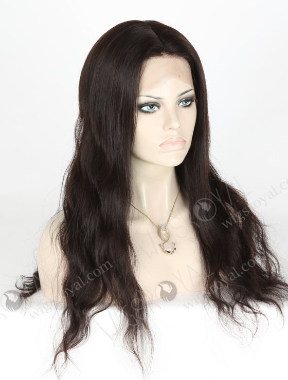 In Stock Indian Remy Hair 20" Natural Straight Natural Color Silk Top Full Lace Wig STW-054-6873