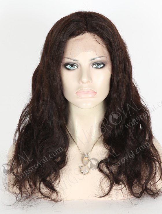 In Stock Indian Remy Hair 18" Body Wave 1b# Color Lace Front Wig SLF-01044-6817