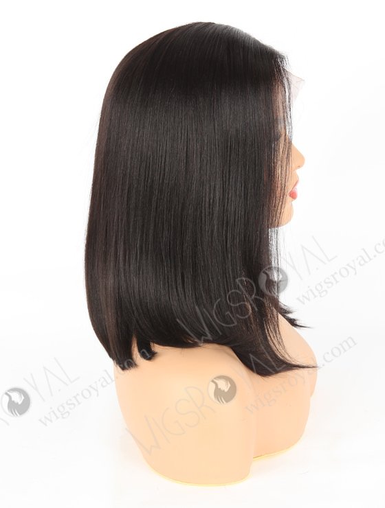  In Stock Indian Remy Hair 12" BOB+YAKI Color #1b Lace Front Wig MLF-01011-6779