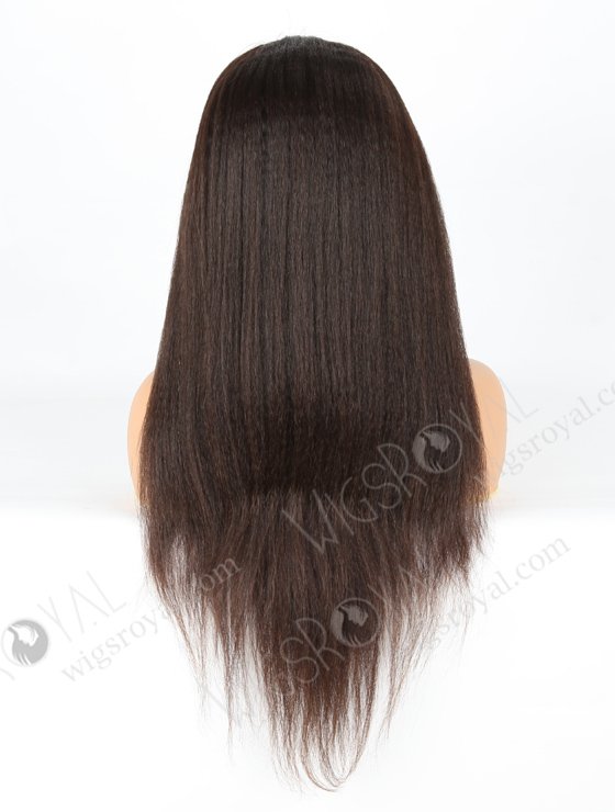In Stock Malaysian Virgin Hair 20" Italian Yaki Natural Color Silk Top Full Lace Wig STW-313-6885